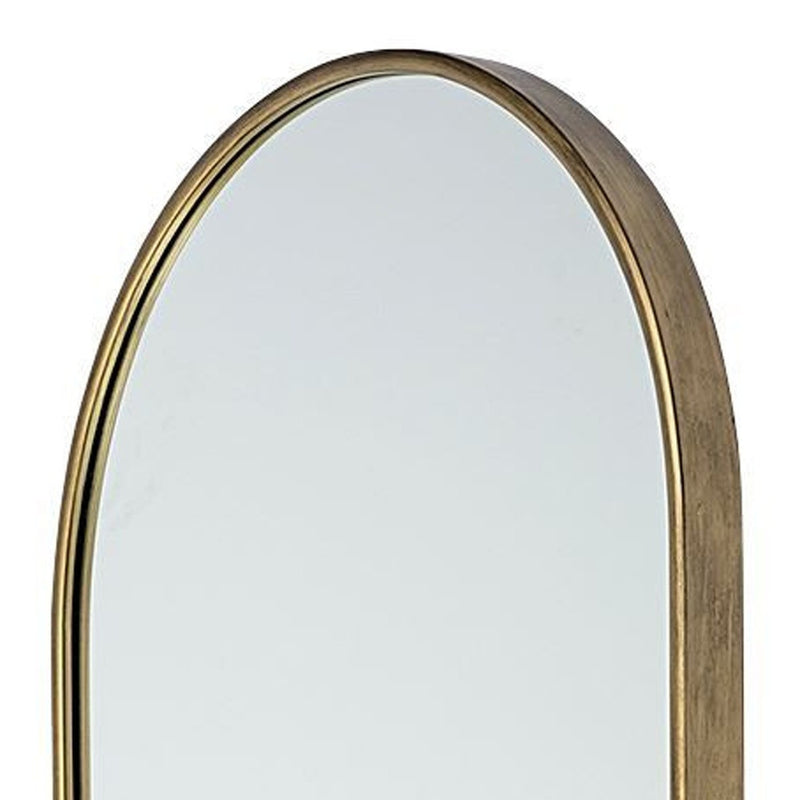 70" Gold Arch Metal Framed Accent Mirror - Bed & Bath