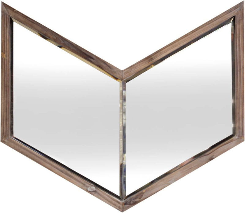 23" Brown Novelty Framed Accent Mirror - Bed & Bath