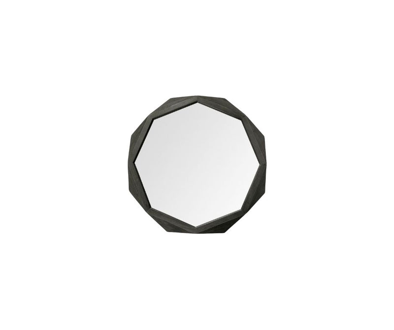 32" Octagon Black Wood Frame Wall Mirror - Bed & Bath