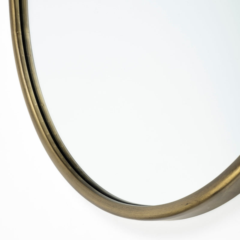Gold Oval Accent Metal Mirror - Bed & Bath