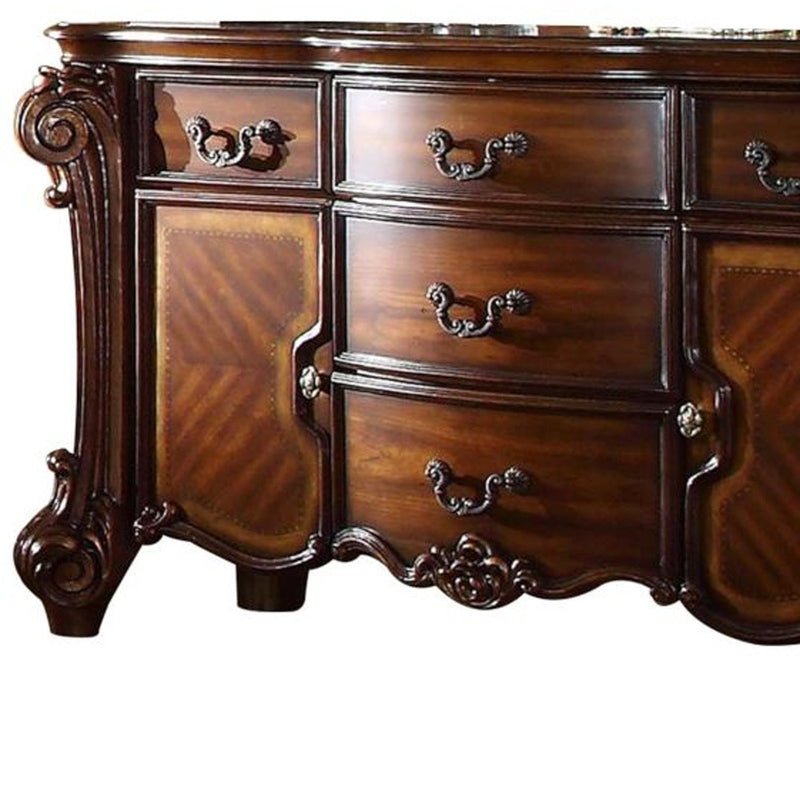 71" Solid Wood Five Drawer Dresser - Bed & Bath