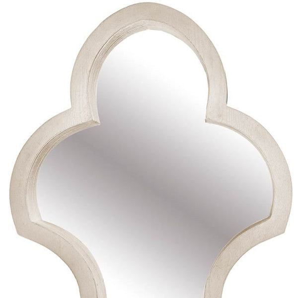 34" Natural Novelty Wood Framed Accent Mirror - Bed & Bath