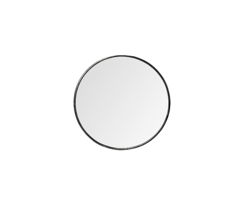 47" Round Black Metal Frame Wall Mirror - Bed & Bath