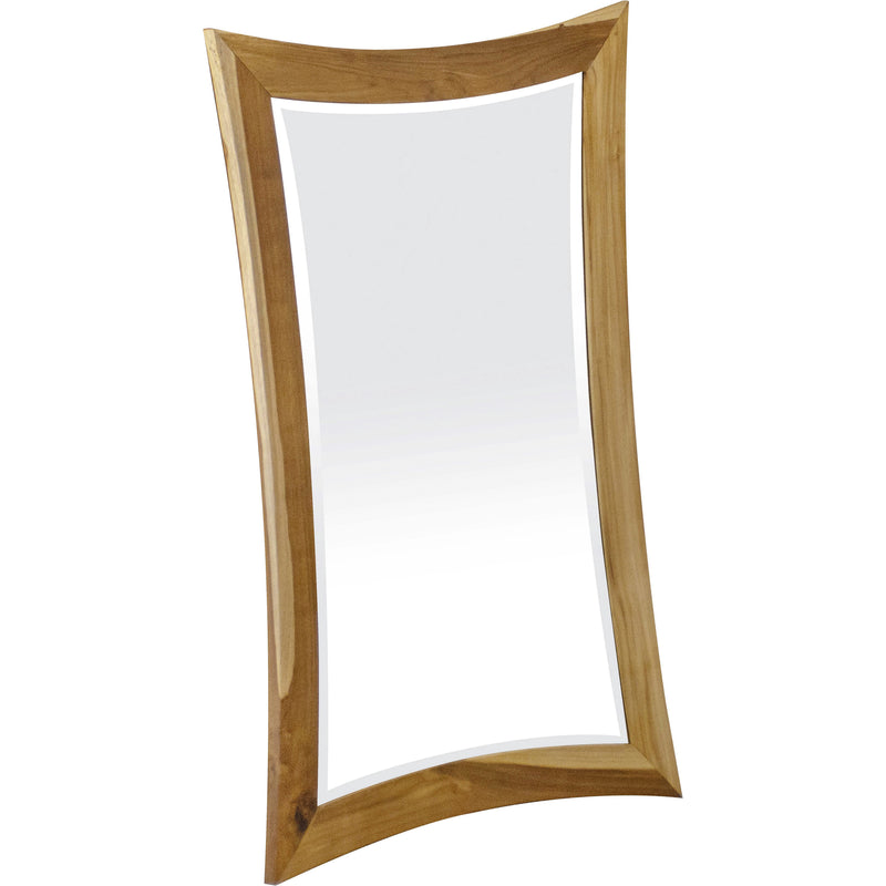 35" Brown Abstract Wood Framed Bathroom Vanity Mirror - Bed & Bath