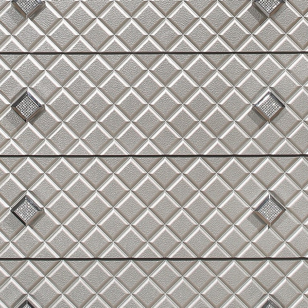 Champagne Toned Chest With Tapered Acrylic Legs And 5 Drawers Default Title