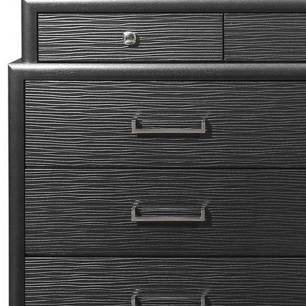 59" Gray Solid Wood Nine Drawer Double Dresser Default Title