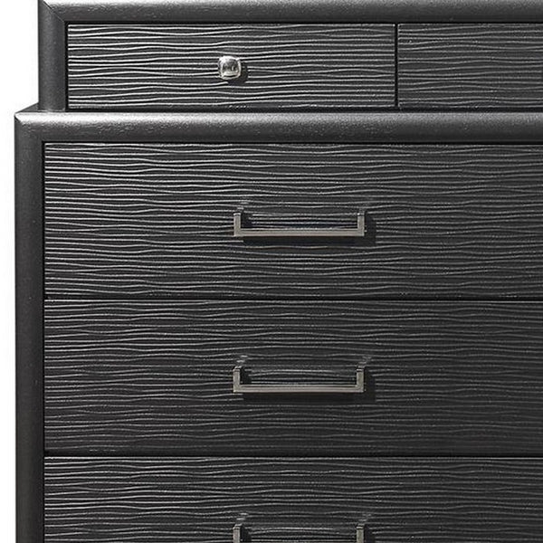 59" Gray Solid Wood Nine Drawer Double Dresser Default Title