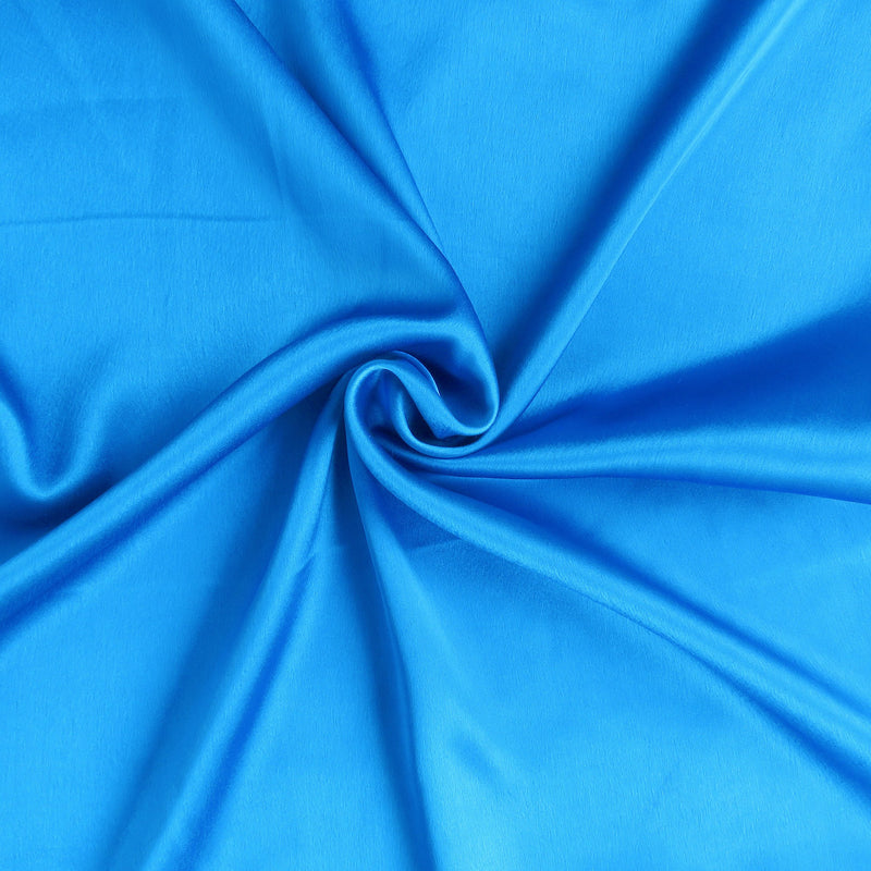 Blue Satin And Satin King Pillowcase - Bed & Bath