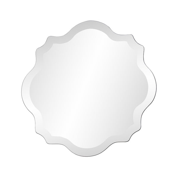 16" Gray Abstract Unframed Accent Mirror Default Title