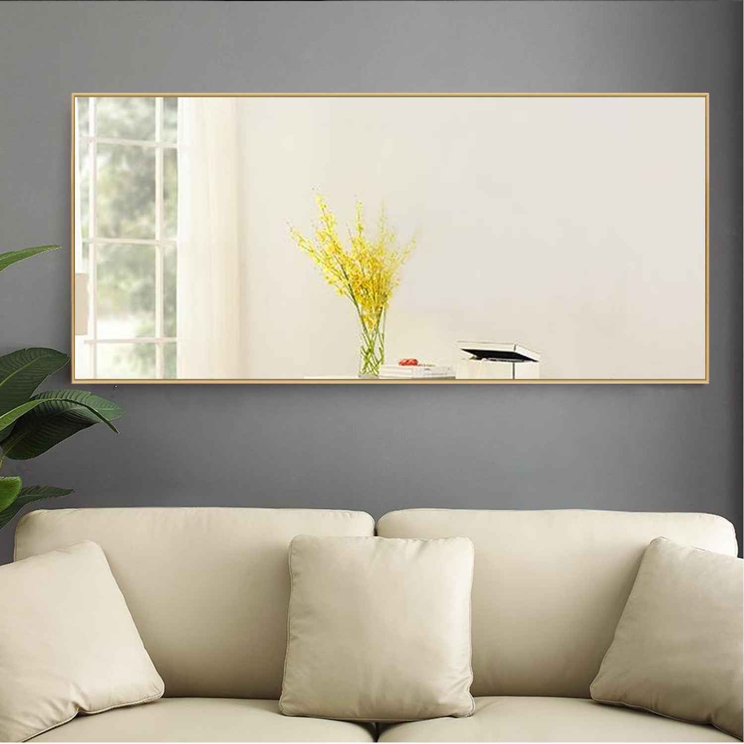 47" Gold Metal Accent Mirror