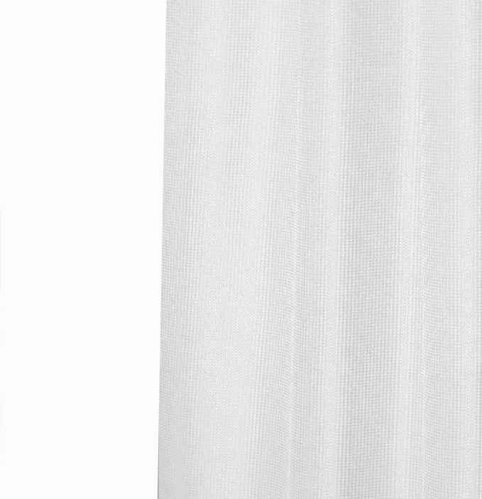 Luxurious White Waffle Weave Shower Curtain