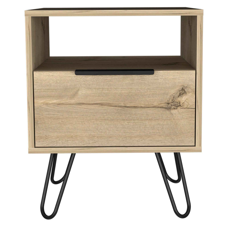 22" Oak Wood Nightstand