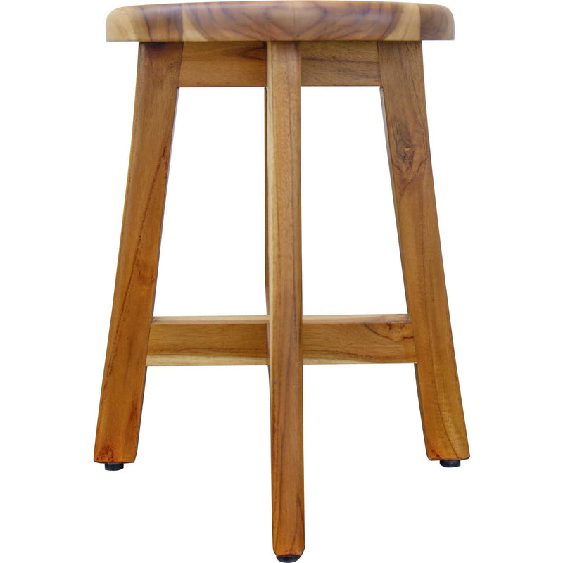 18" Natural Brown Backless Bar Chair - Bed & Bath