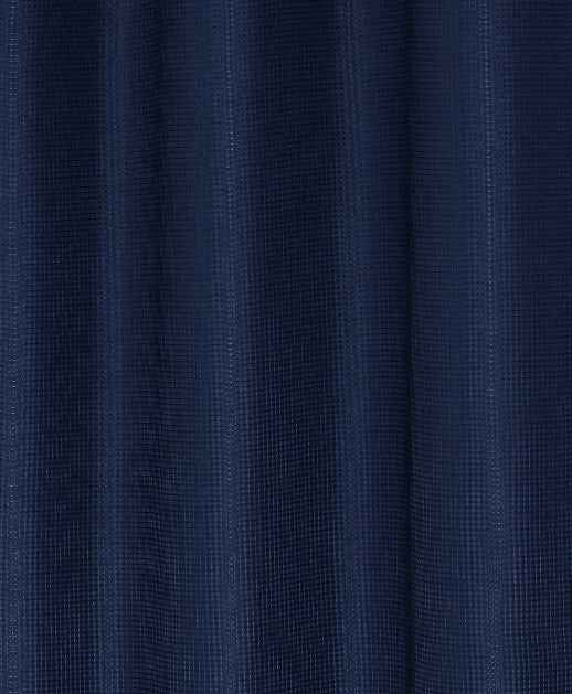 Luxurious Navy Waffle Weave Shower Curtain