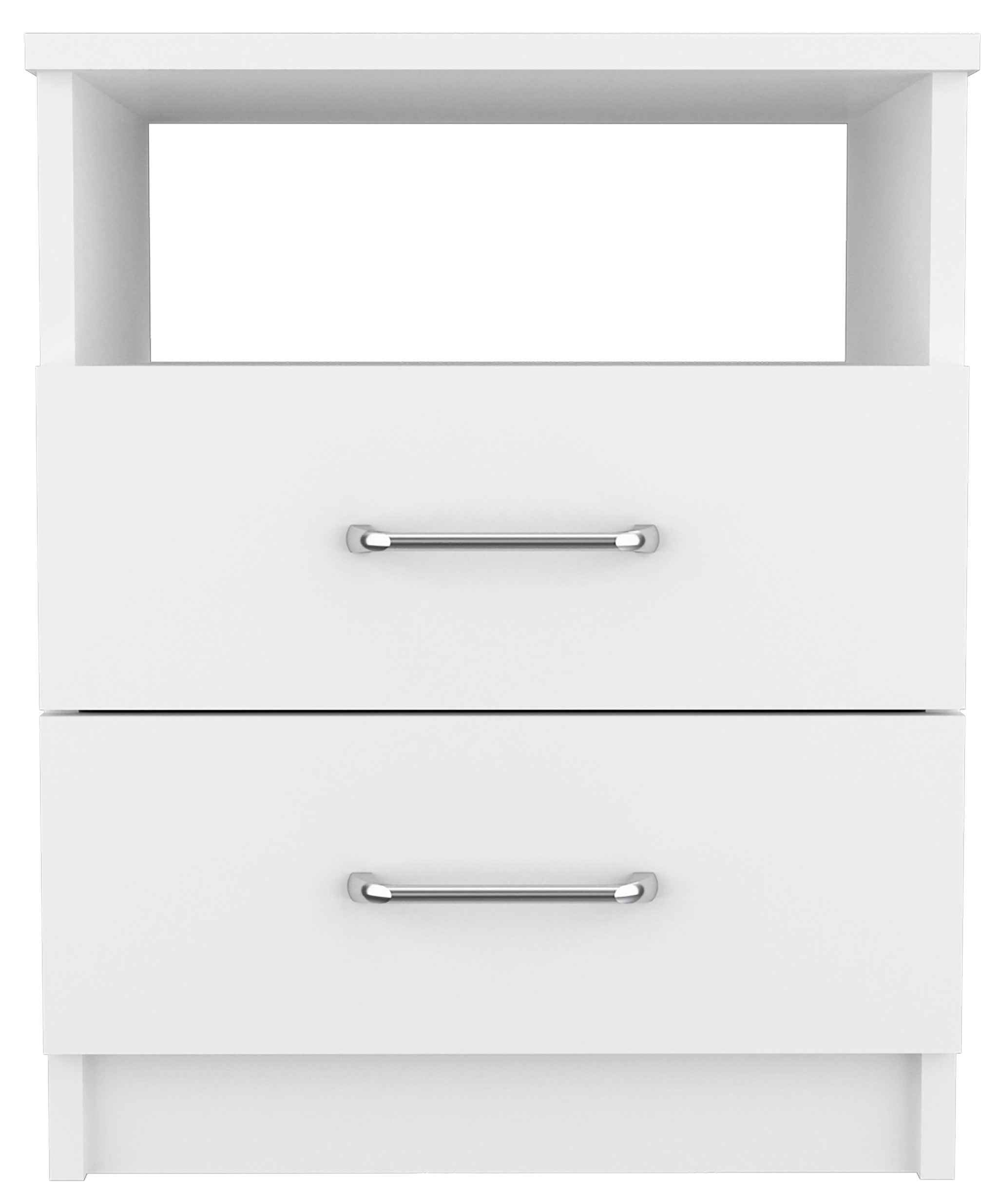 20" Wood Two Drawer Nightstand