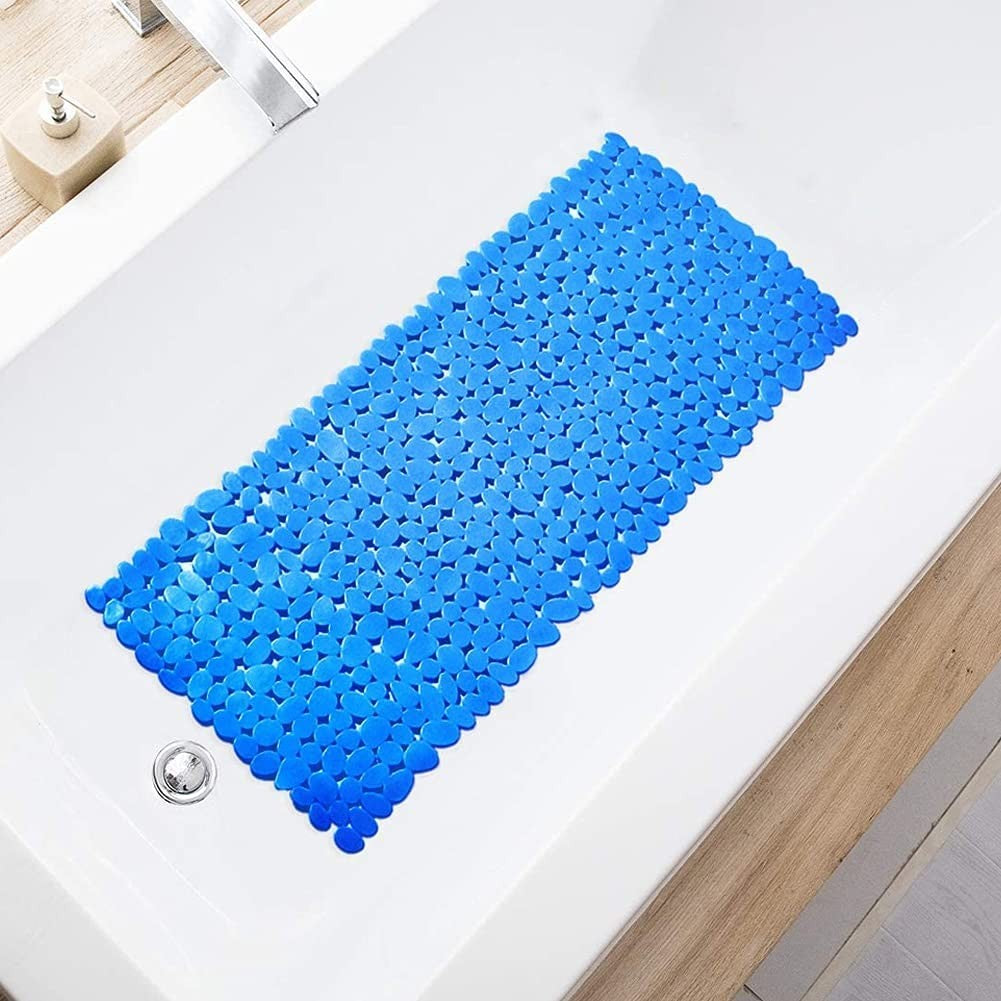 35" Blue Spa Pebbles Non Slip Bathtub Mat - Bed & Bath