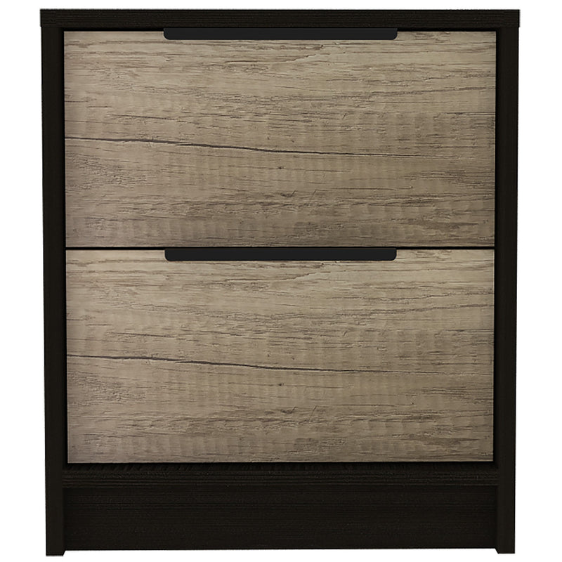 19" Wood Two Drawer Nightstand - Bed & Bath