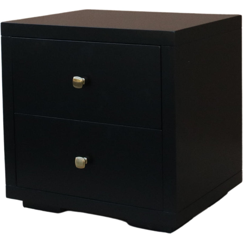 Moma Black Wood Platform King Bed With Two Nightstands - Bed & Bath