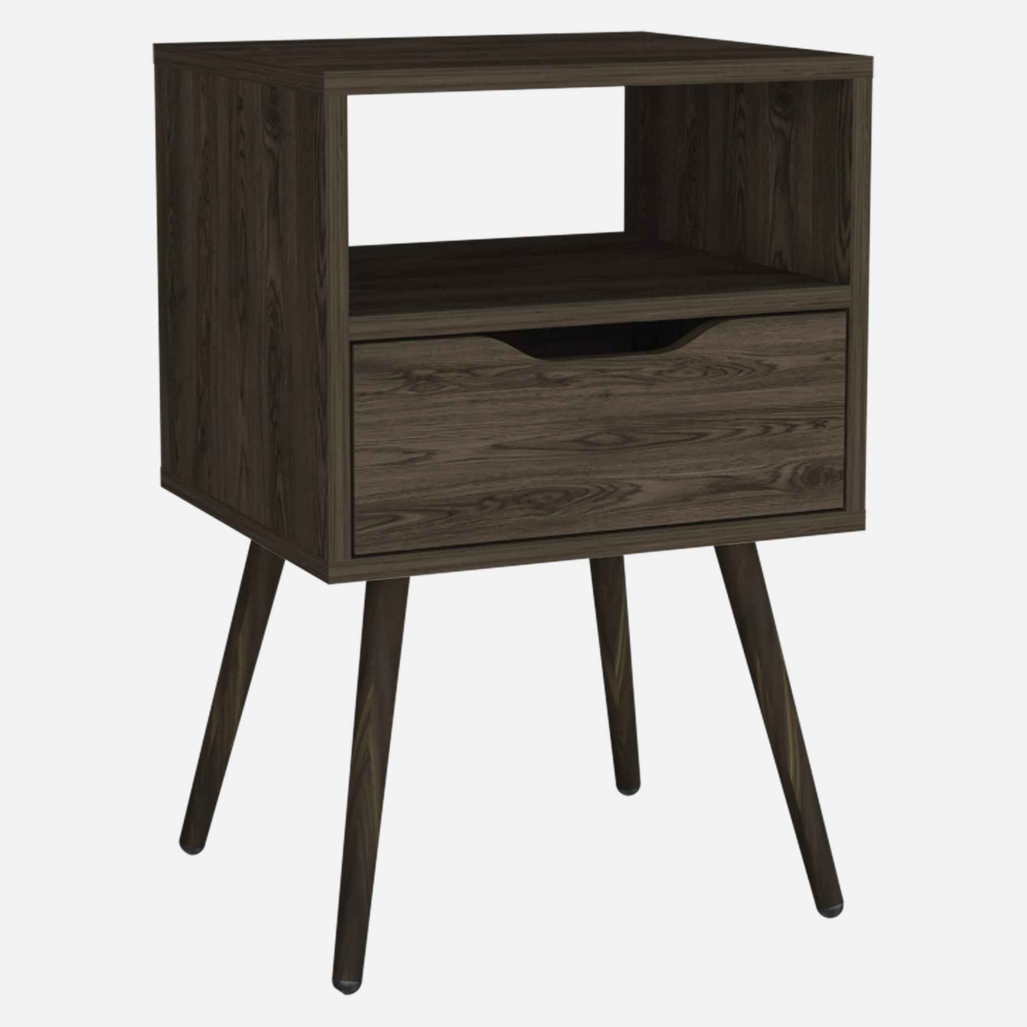 25" Wood One Drawer Nightstand