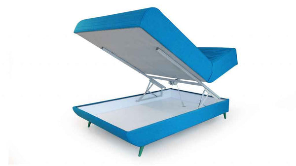 Turquoise Full Adjustable Upholstered Polyester No Bed Frame with Mattress