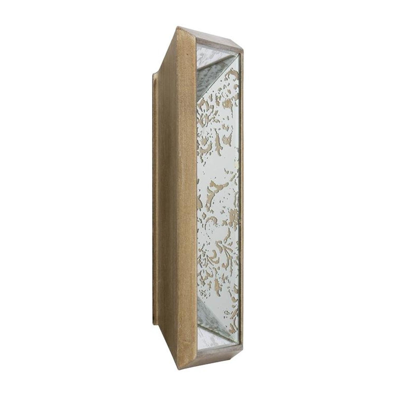 12" Silver Metal Framed Antiqued Glass Accent Mirror - Bed & Bath