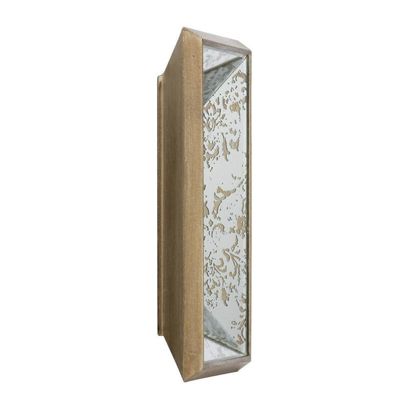 12" Silver Metal Framed Antiqued Glass Accent Mirror - Bed & Bath