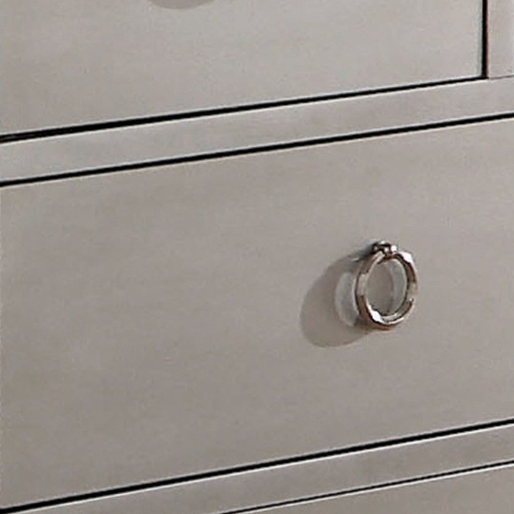 57" Platinum Solid and Manufactured Wood Seven Drawer Triple Dresser - Bed & Bath