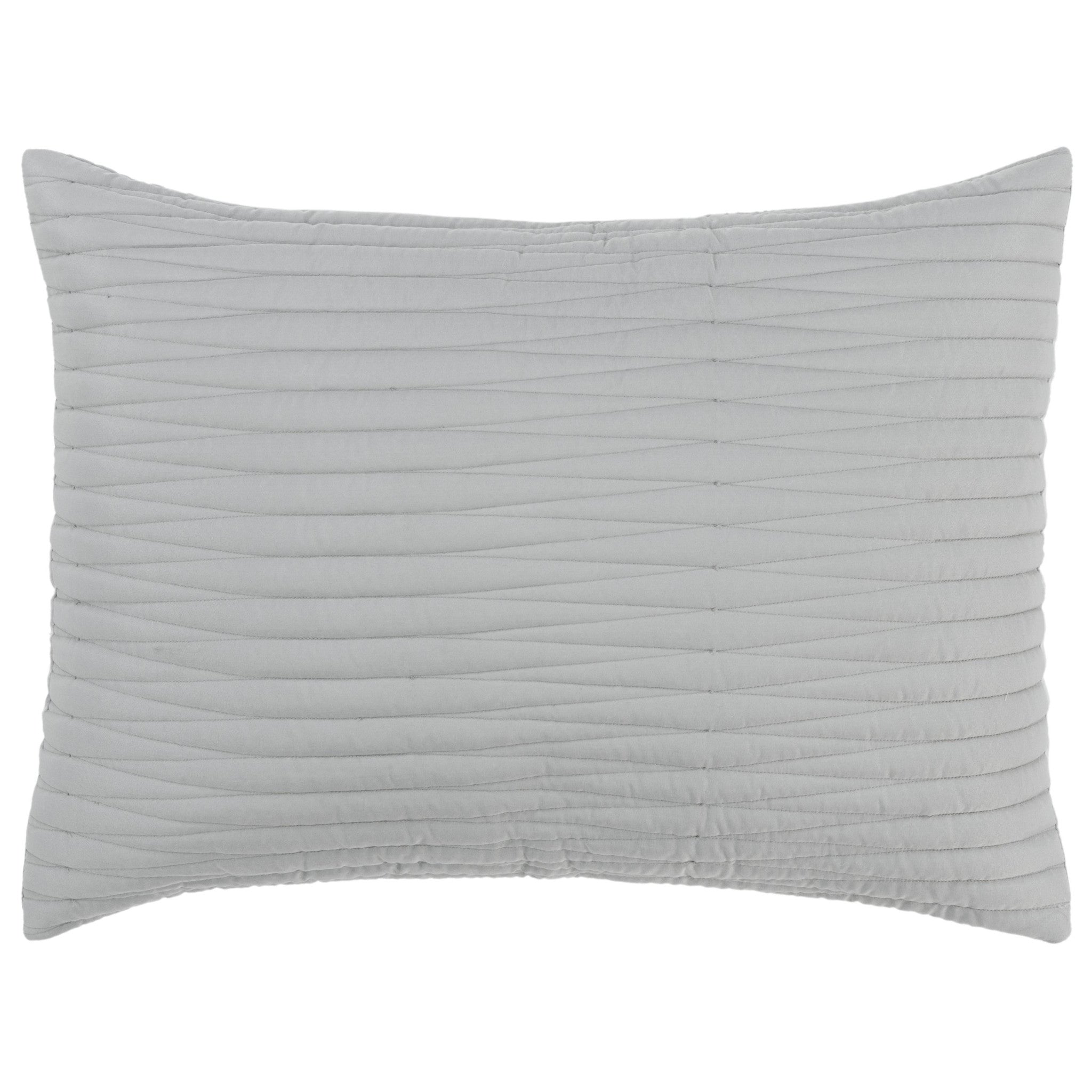 Set of Three Gray Geometric King Quilt - Bed & Bath