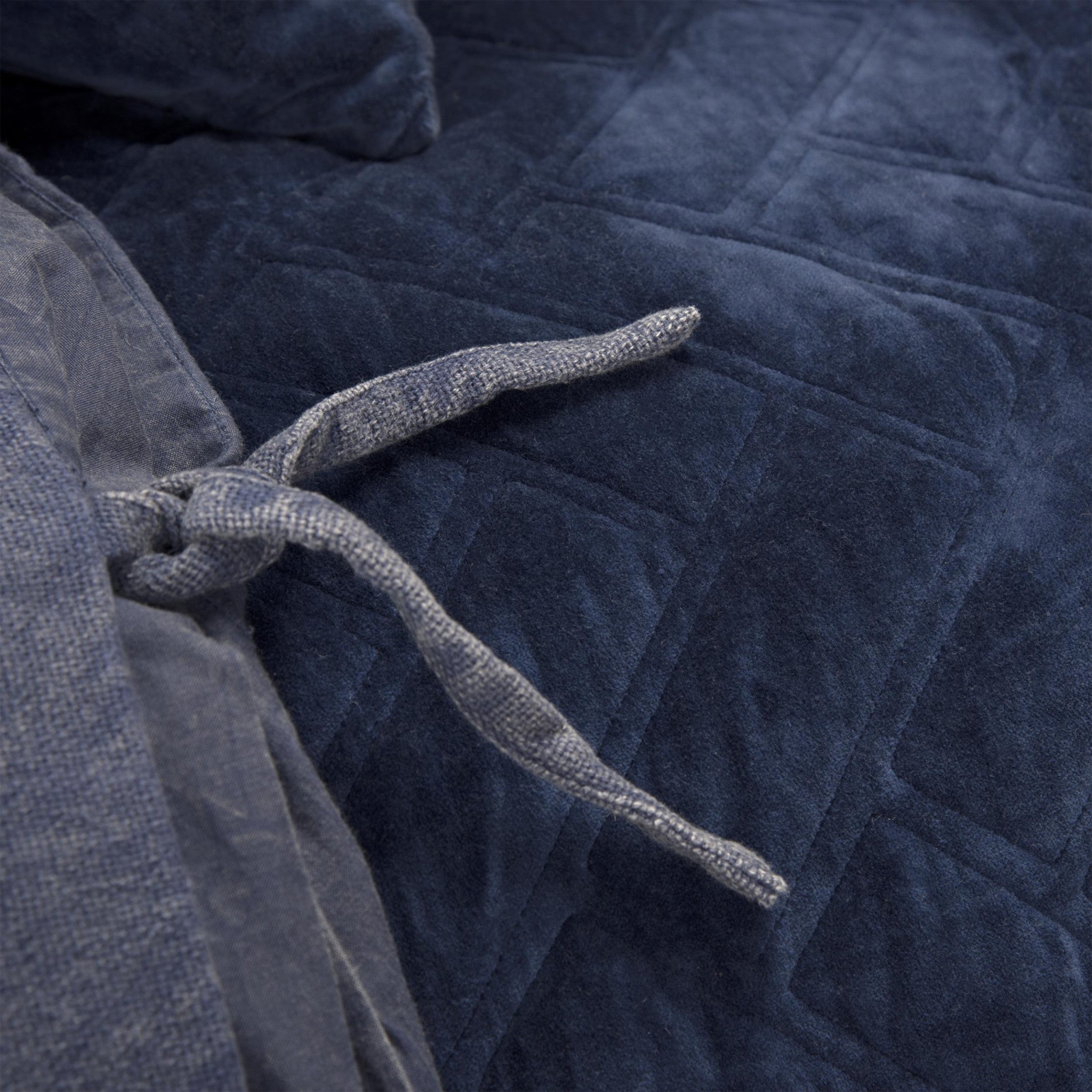 Indigo Geometric Queen Quilt - Bed & Bath
