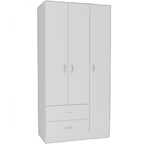 71" White Wood Two Drawer Combo Dresser - Bed & Bath