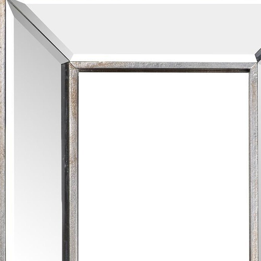 18" Silver Beveled Glass Framed Accent Mirror - Bed & Bath