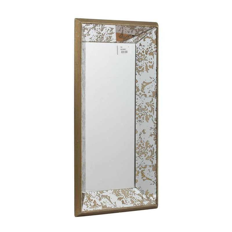 20" Silver Glass Framed Accent Mirror - Bed & Bath