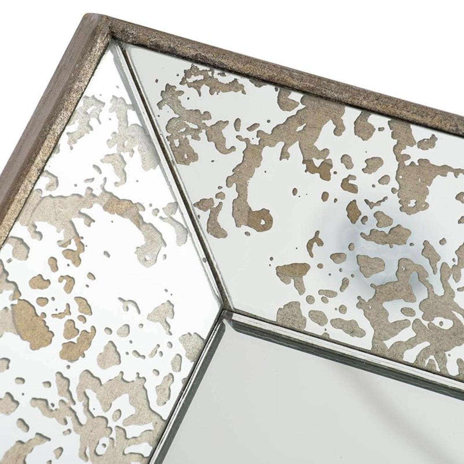 20" Silver Glass Framed Accent Mirror - Bed & Bath