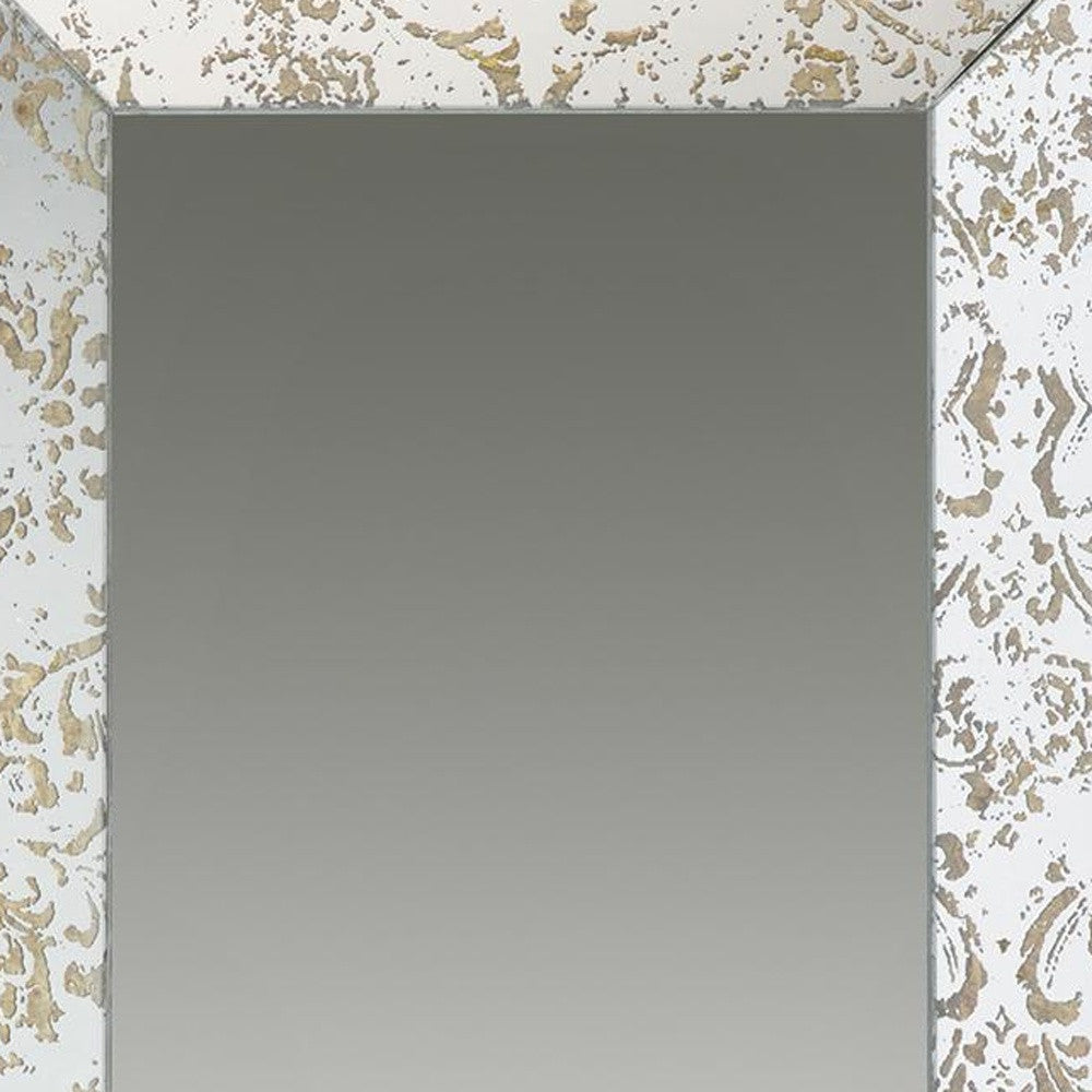 20" Silver Glass Framed Accent Mirror - Bed & Bath