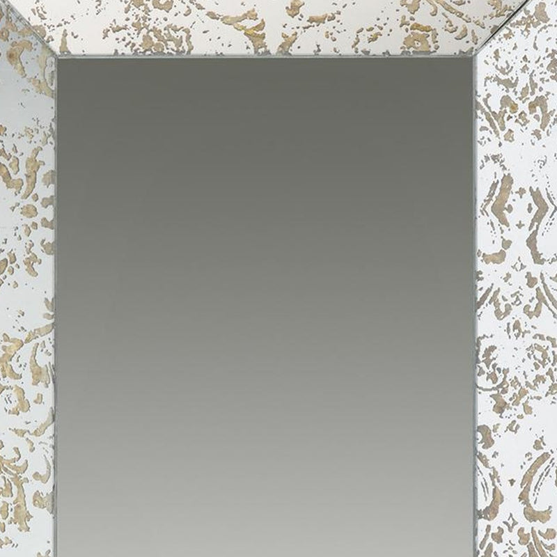 20" Silver Glass Framed Accent Mirror - Bed & Bath