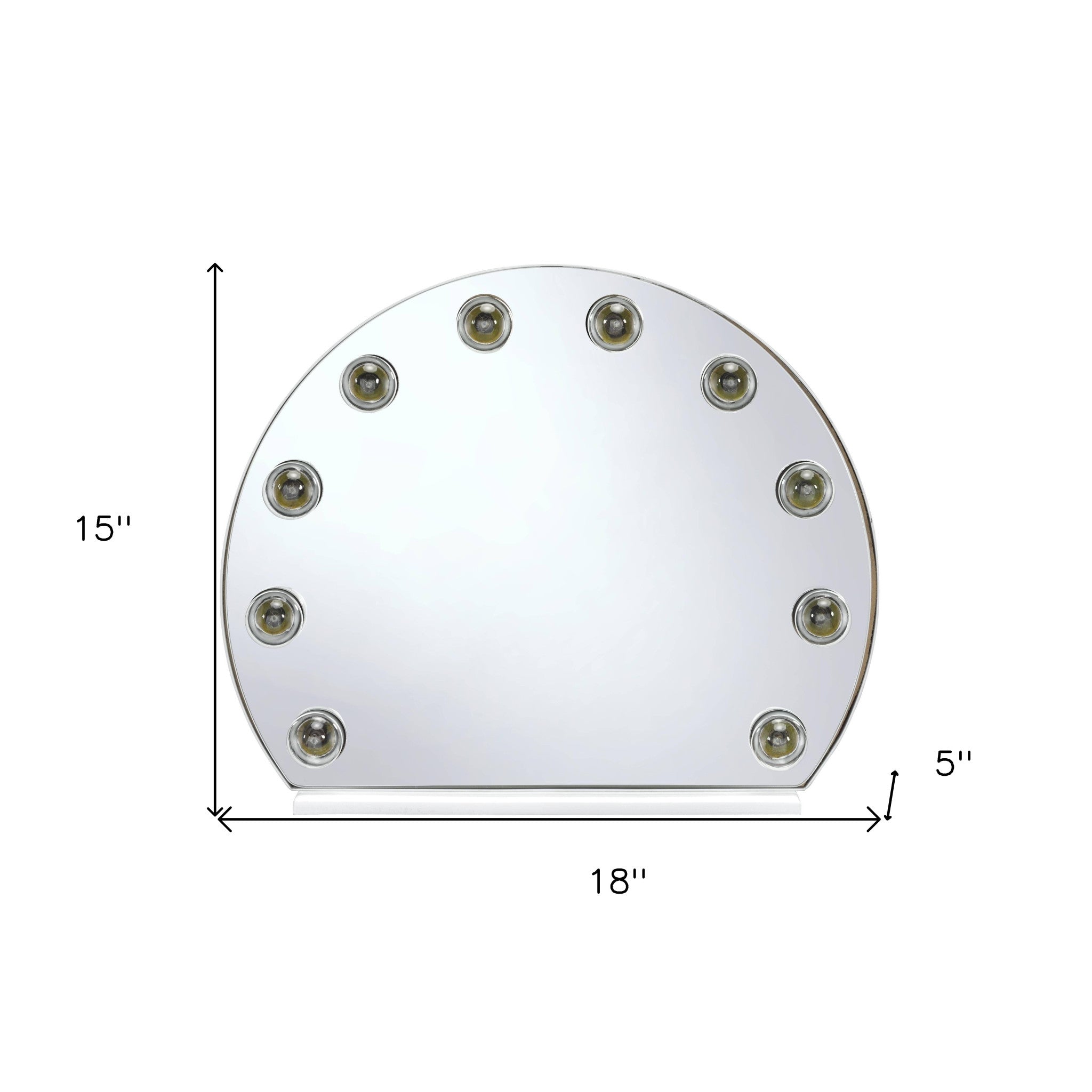15" White Abstract Metal Framed Mounted Accent Mirror - Bed & Bath