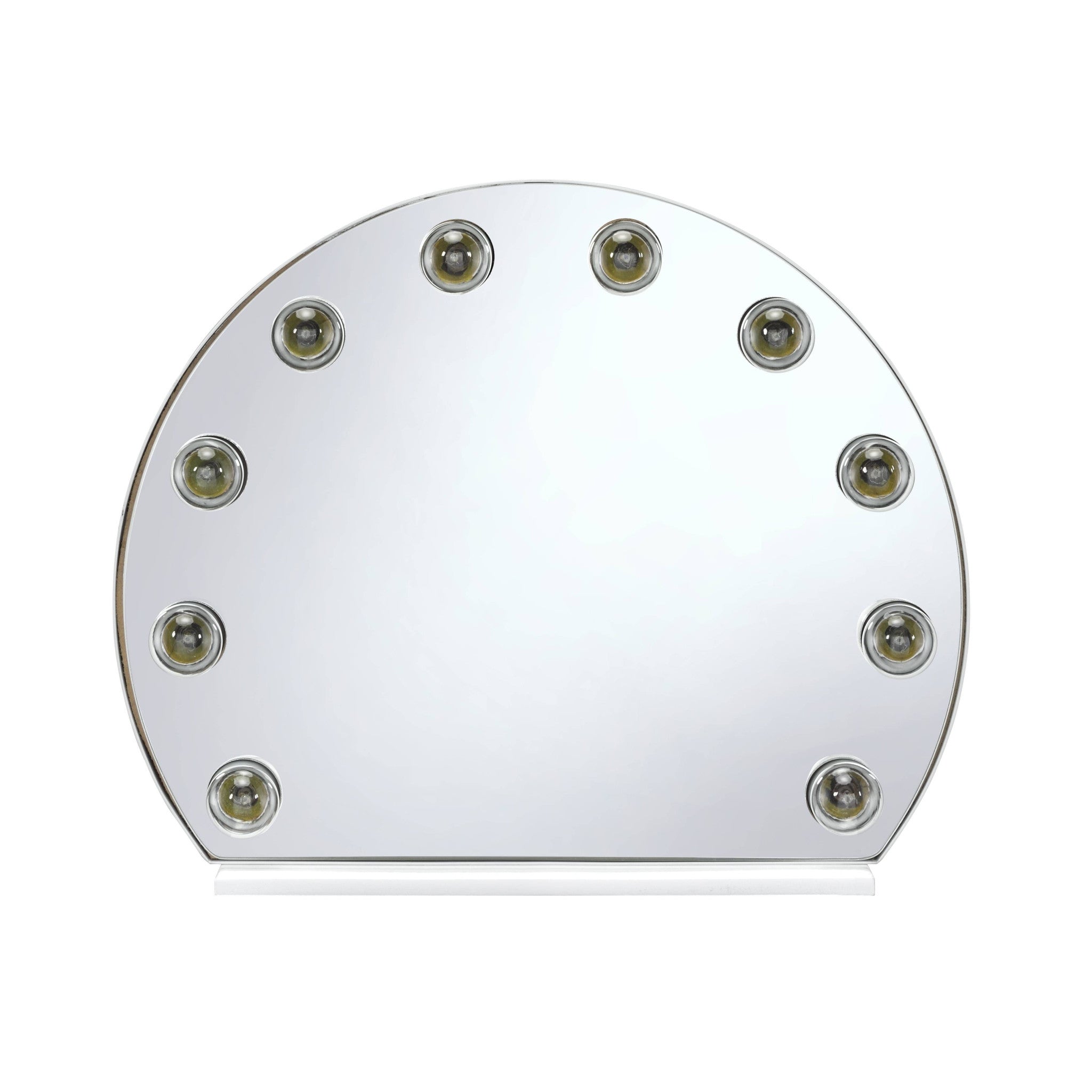 15" White Abstract Metal Framed Mounted Accent Mirror - Bed & Bath