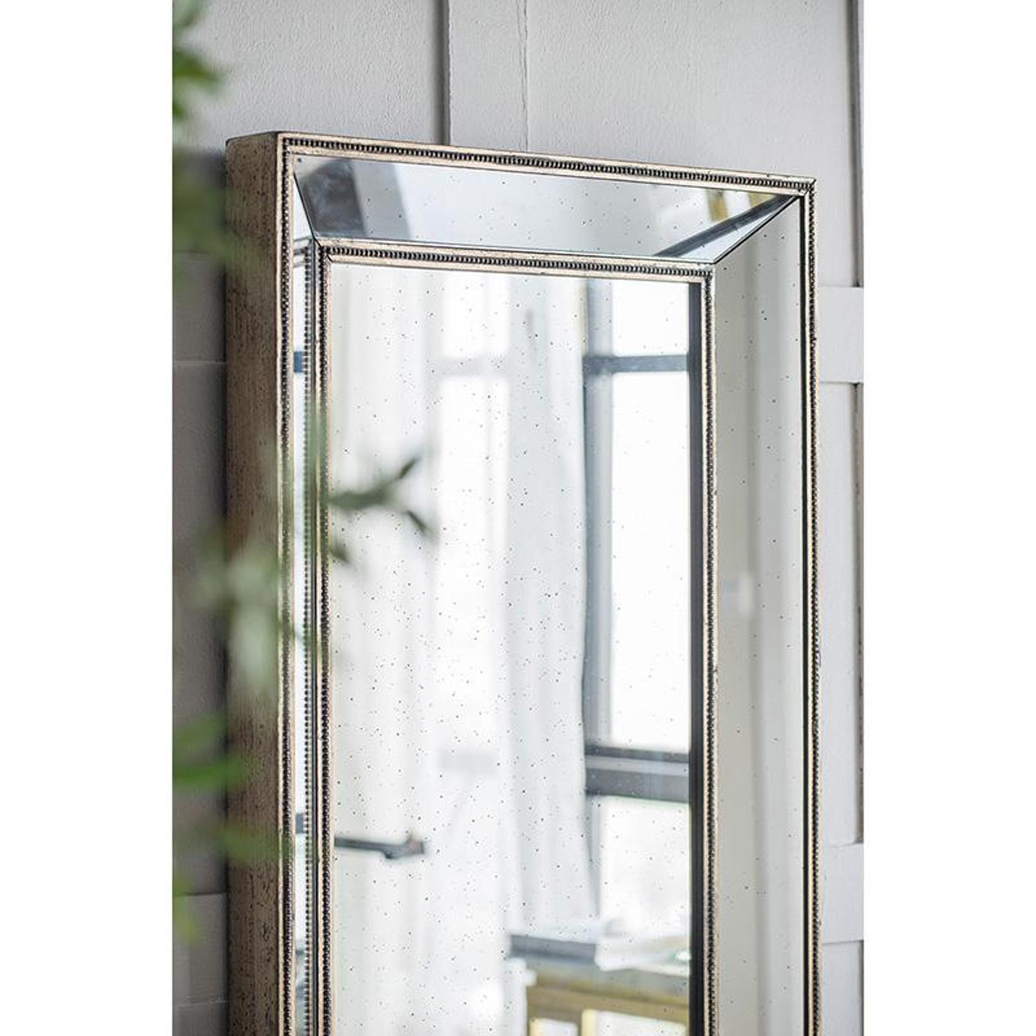 43" Silver Wood Framed Accent Mirror - Bed & Bath