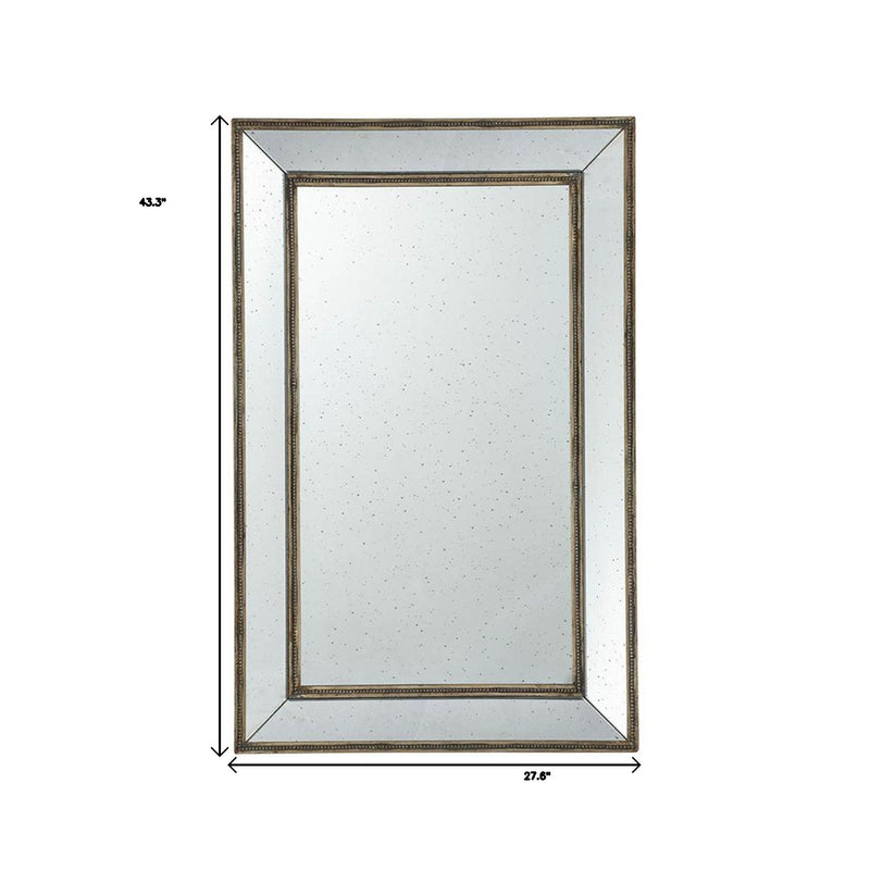 43" Silver Wood Framed Accent Mirror - Bed & Bath