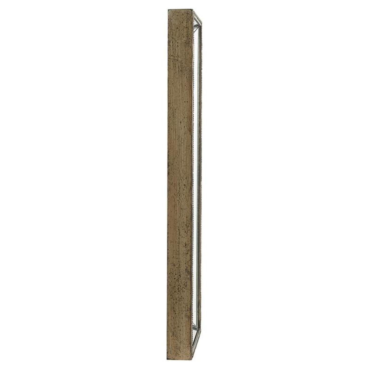 43" Silver Wood Framed Accent Mirror - Bed & Bath