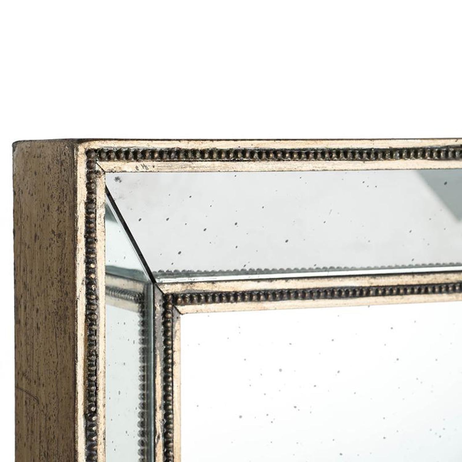 43" Silver Wood Framed Accent Mirror - Bed & Bath