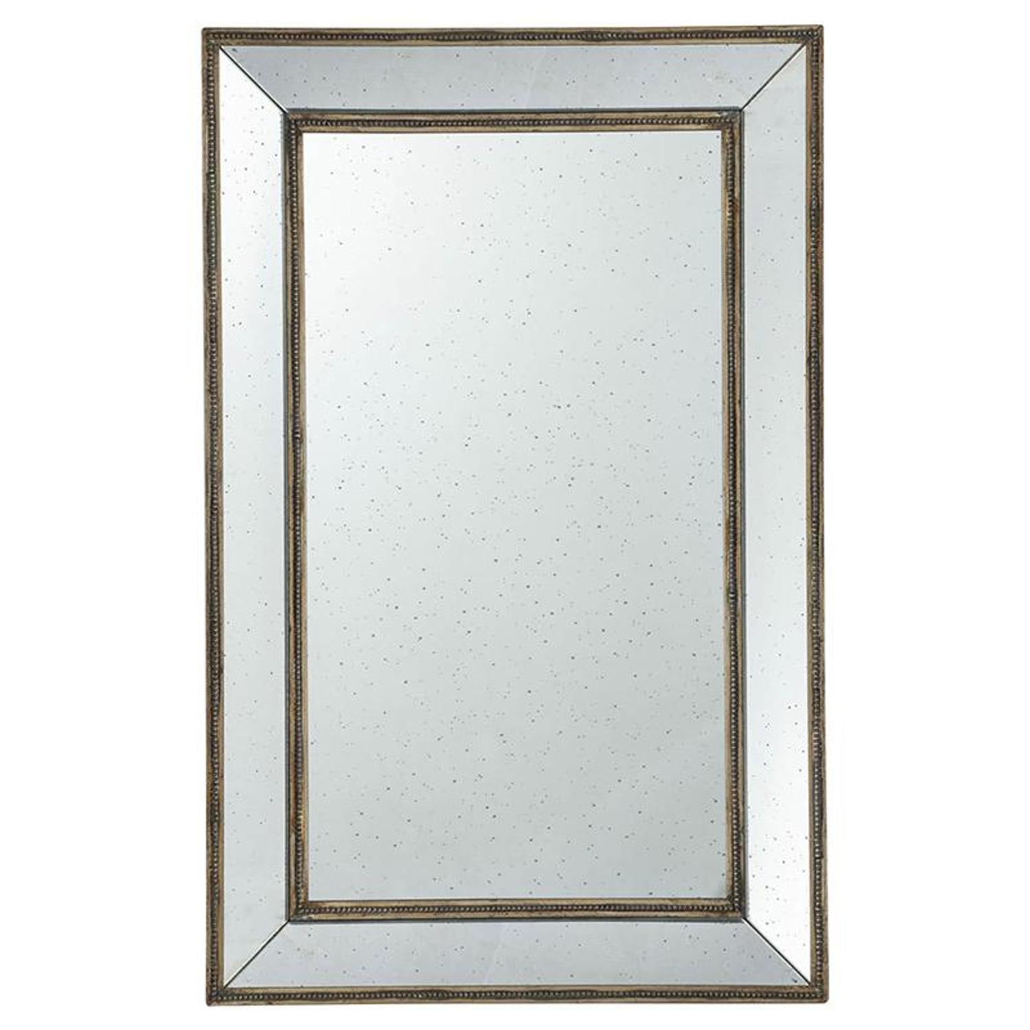 43" Silver Wood Framed Accent Mirror - Bed & Bath