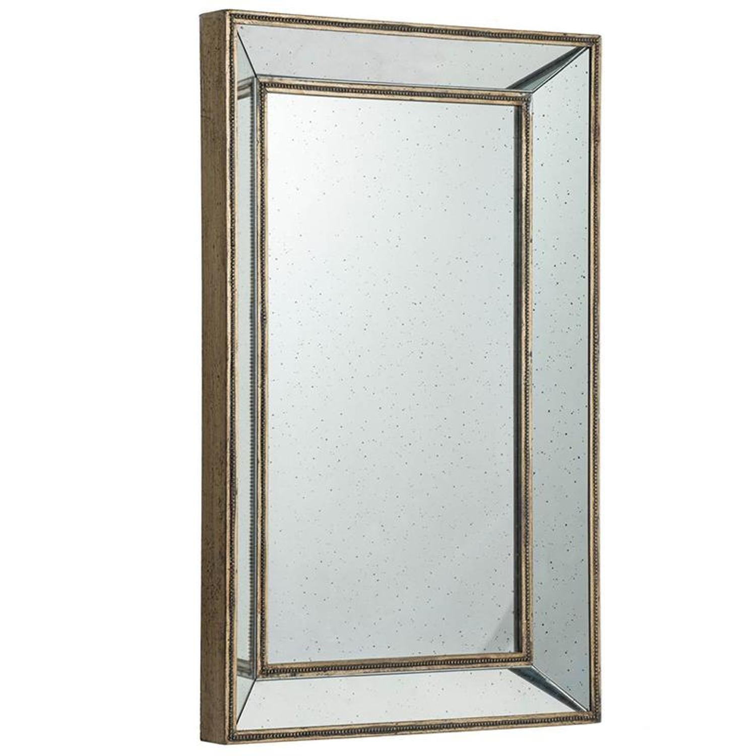 43" Silver Wood Framed Accent Mirror - Bed & Bath