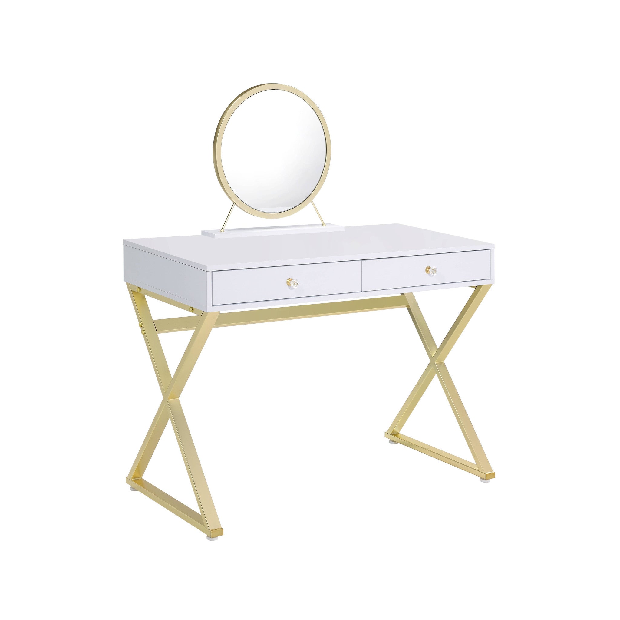 42" Mirrored Vanity Table with Mirror - Living Room
