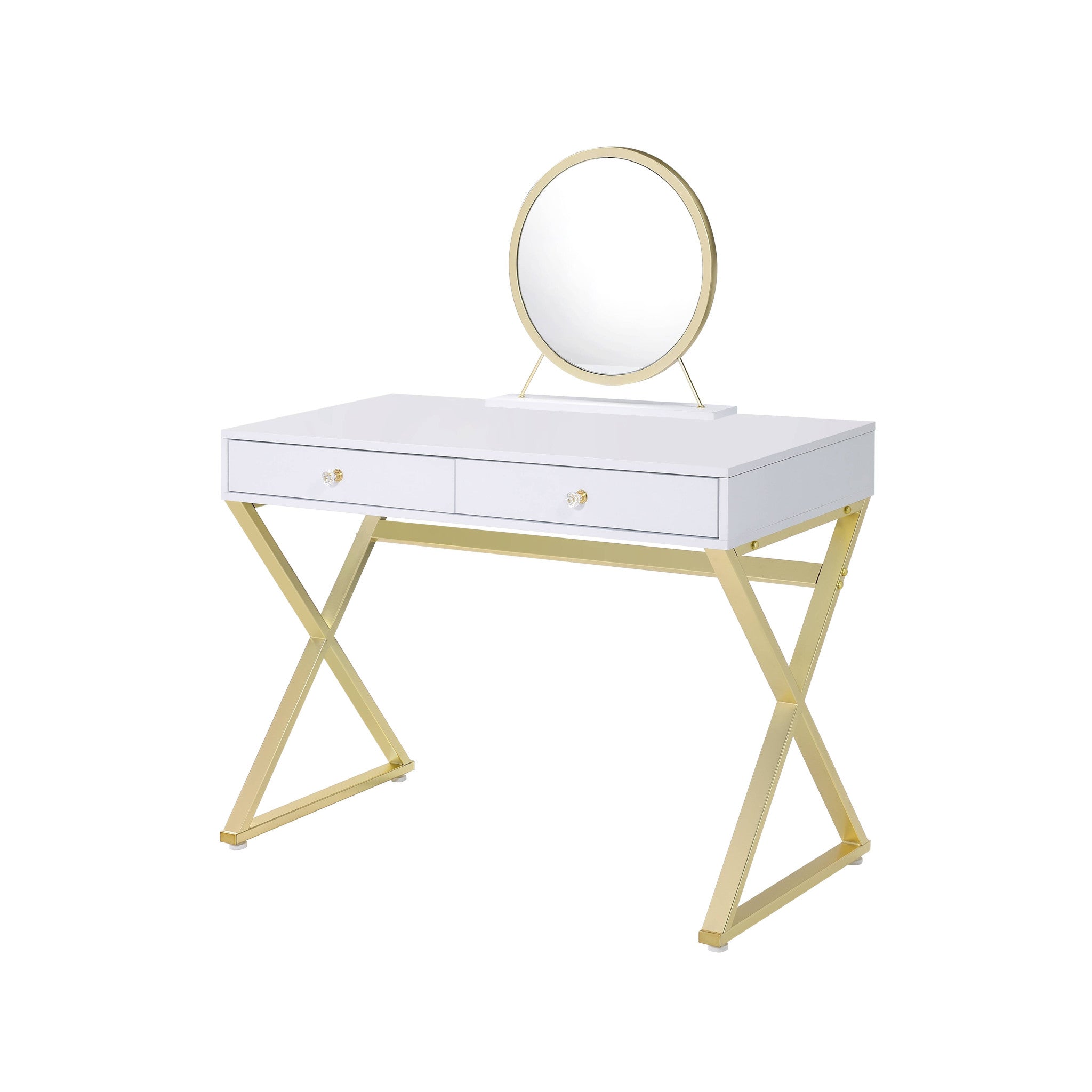 42" Mirrored Vanity Table with Mirror - Living Room