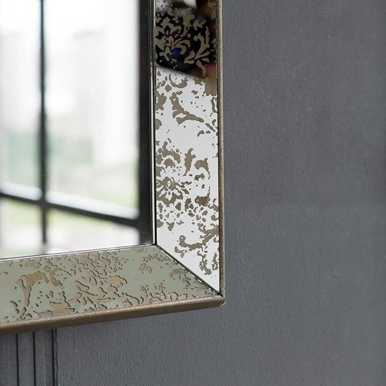 15" Square Vintage Style Wall Mounted Accent Mirror - Bed & Bath