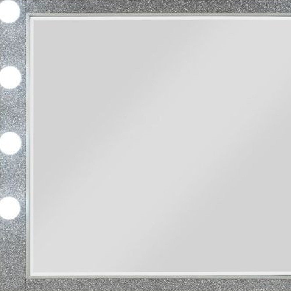 36" Square Wood Framed Mounted Dresser Mirror - Bed & Bath