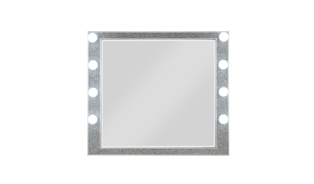 36" Square Wood Framed Mounted Dresser Mirror - Bed & Bath