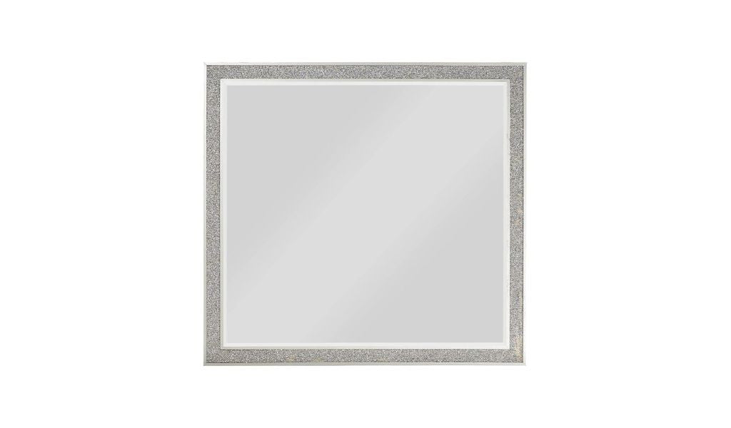 36" Square Wood Framed Mounted Dresser Mirror - Bed & Bath