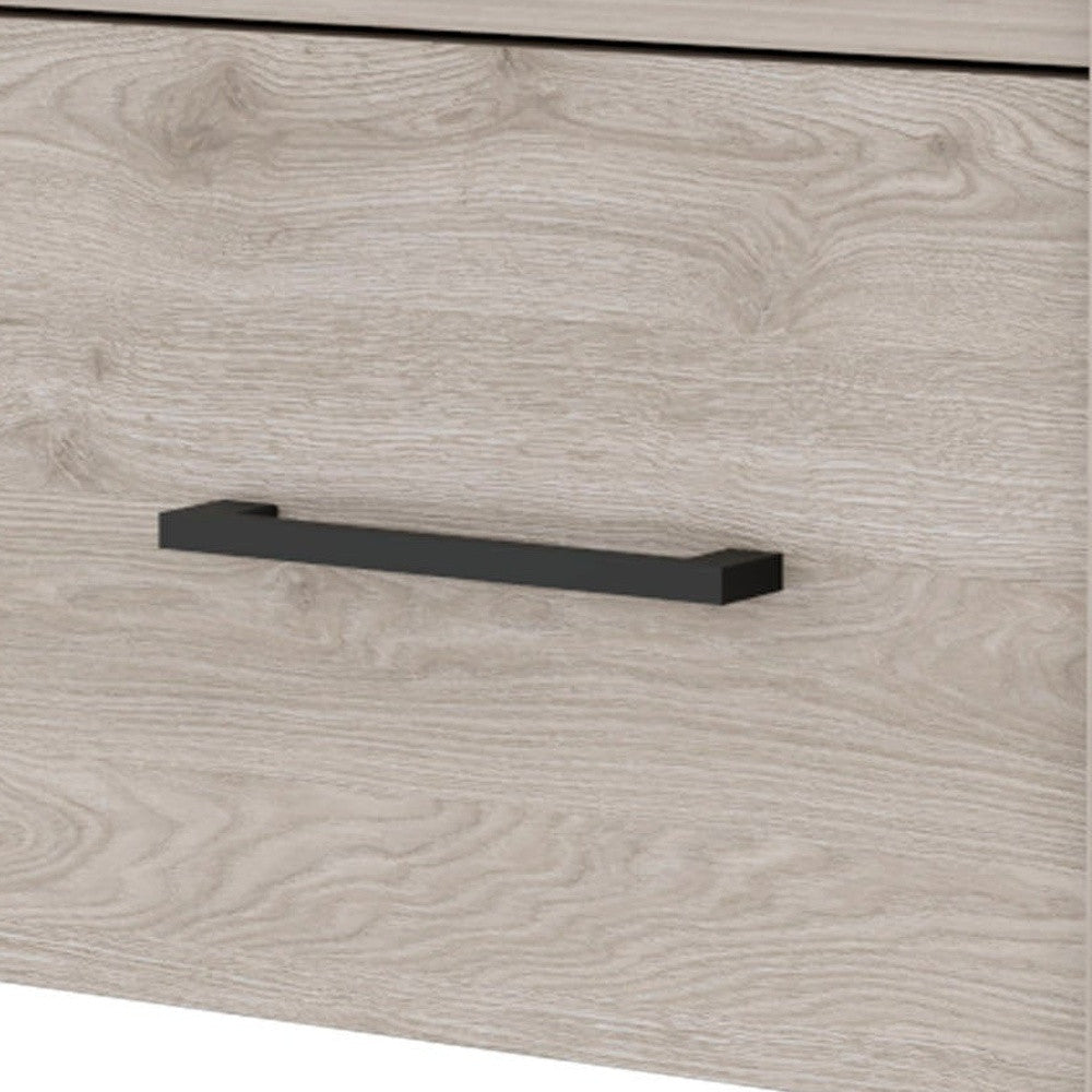 10" Gray Wood One Drawer Floating Nightstand - GreatEagleInc